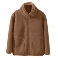 thumbnail image 1 of EnJoCho Girls Fleece Jacket - Full Zip Polar Fleece Long Sleeve Coat with Pockets for Toddler Kids Fall Winter Back-to-School Casual Outerwear, 1 of 8