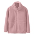 thumbnail image 1 of EnJoCho Girls Fleece Jacket - Full Zip Polar Fleece Long Sleeve Coat with Pockets for Toddler Kids Fall Winter Back-to-School Casual Outerwear, 1 of 8