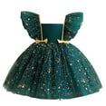 thumbnail image 1 of EnJoCho Girls Glitter Tutu Dress Girls Christmas Flying Sleeve Star Mesh Princess Dress Performance Gowns Girls Sparkly Tulle Dress Girls Sequin Tutu Dress Girls Glitter Princess Dress, 1 of 9