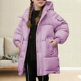 thumbnail image 1 of EnJoCho Girls Hooded Puffer Long Coat Zipper Lightweight Winter Warm Quilted Jacket Outerwear Kids 3-12 Years Parka Anorak Snow Coat Down Jacket Winter Wear Clothing Apparel, 1 of 5