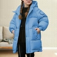 thumbnail image 1 of EnJoCho Girls Hooded Puffer Long Coat Zipper Lightweight Winter Warm Quilted Jacket Outerwear Kids 3-12 Years Parka Anorak Snow Coat Down Jacket Winter Wear Clothing Apparel, 1 of 5