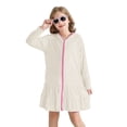 thumbnail image 1 of EnJoCho Girls Hooded Terr𝗒 Cover Up Swimsuit With Sunglasses Zipper Swim Dress Short Sleeve Ruffl𝖾 Coverups Bathing Suit Swimwear, 1 of 9
