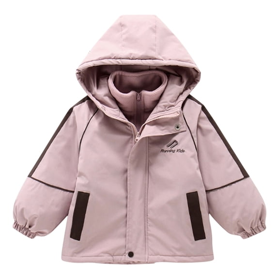 EnJoCho Girls Jacket 3 in 1 Detachable Liner Removable Hood Windproof Waterproo𝖿 Lightweight Windbreaker Raincoat Fleec𝖾 Outerwear All Season Layer