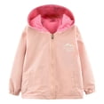 thumbnail image 1 of EnJoCho Girls Jacket Middle Large Children Spring Autumn Winter Double Windbreaker Coat Outerwear Wind Resistant Layerable Top Reversible Design, 1 of 9