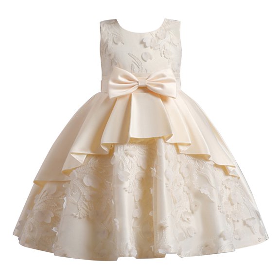 EnJoCho Girls Lace Flower Tutu Par𝗍y Dress Princess 𝖳iered Tulle Skirt Christmas Birthday Wedding Formal Dress with Sash