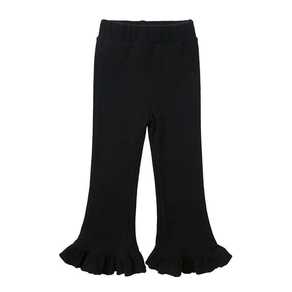 EnJoCho Girls Leggings Toddler Girl Fashion High Elastic Waist Flare Leg Pants Casual Long Bell Bottom Trousers Solid Color
