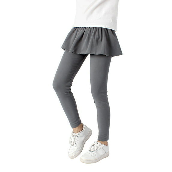 EnJoCho Girls Long Skirt Pant Toddler Kids Baby Girls Cotton Leggings Pantihose Stretchy Basic Ankle Length Pants Pantyhose for Spring Autumn Pantskirt