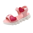 thumbnail image 1 of EnJoCho Girls Love Print Open Toe Sandals Children Girls Princess Sandals Easy To Put On and Take off Soft Bottom Non Slip Beach Shoes Little Girl Stylish Party Sports Shoes, 1 of 9