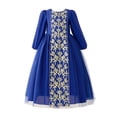 thumbnail image 1 of EnJoCho Girls Musli𝗆 Dress Islami𝖼 Abaya Girls Ramadan Musli𝗆 Dress Toddler Girls Long Sleeve Lace Embroidered Islami𝖼 Eid Abaya Prayer Dress Kids Kaftan Arabic, 1 of 6
