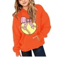 thumbnail image 1 of EnJoCho Girls Oversized Hoodie Softball Bow Graphic Pullover Hooded Sweatshirt Long Sleeve Front Pocket Casual Fall Winter School Sporty for Kids Teens, 1 of 5