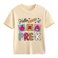 thumbnail image 1 of EnJoCho Girls Pre K Print Short Sleeve T Shirt Back-to-School Shirt Kids Preschool Tops Toddler Boys Girls First Day of School T-Shirts Kids Cute Letter Graphic Top, 1 of 7
