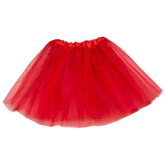 EnJoCho Girls' Puffball Dress Girl's Solid Color Tutu Skirt Summer Girls Half Skirt Seersucker Press Pleated Mesh Half Skirt Fluffy Tulle Dress