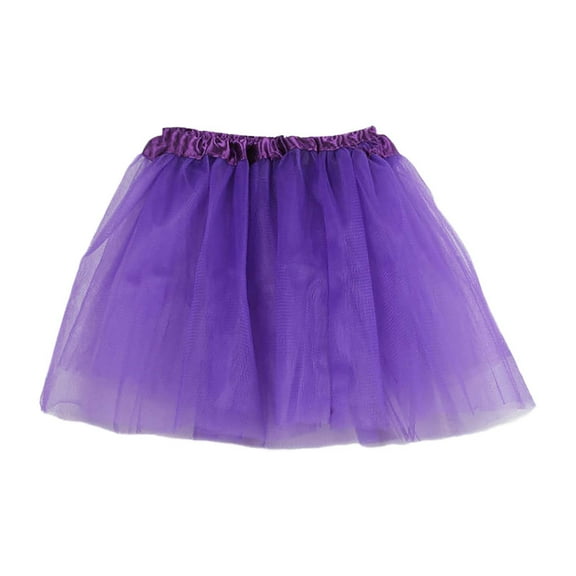 EnJoCho Girls' Puffball Dress Girl's Solid Color Tutu Skirt Summer Girls Half Skirt Seersucker Press Pleated Mesh Half Skirt Fluffy Tulle Dress