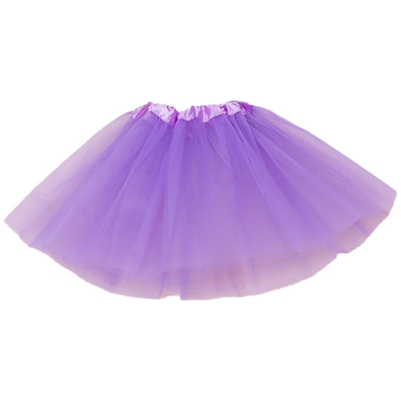 EnJoCho Girls' Puffball Dress Girl's Solid Color Tutu Skirt Summer Girls Half Skirt Seersucker Press Pleated Mesh Half Skirt Fluffy Tulle Dress