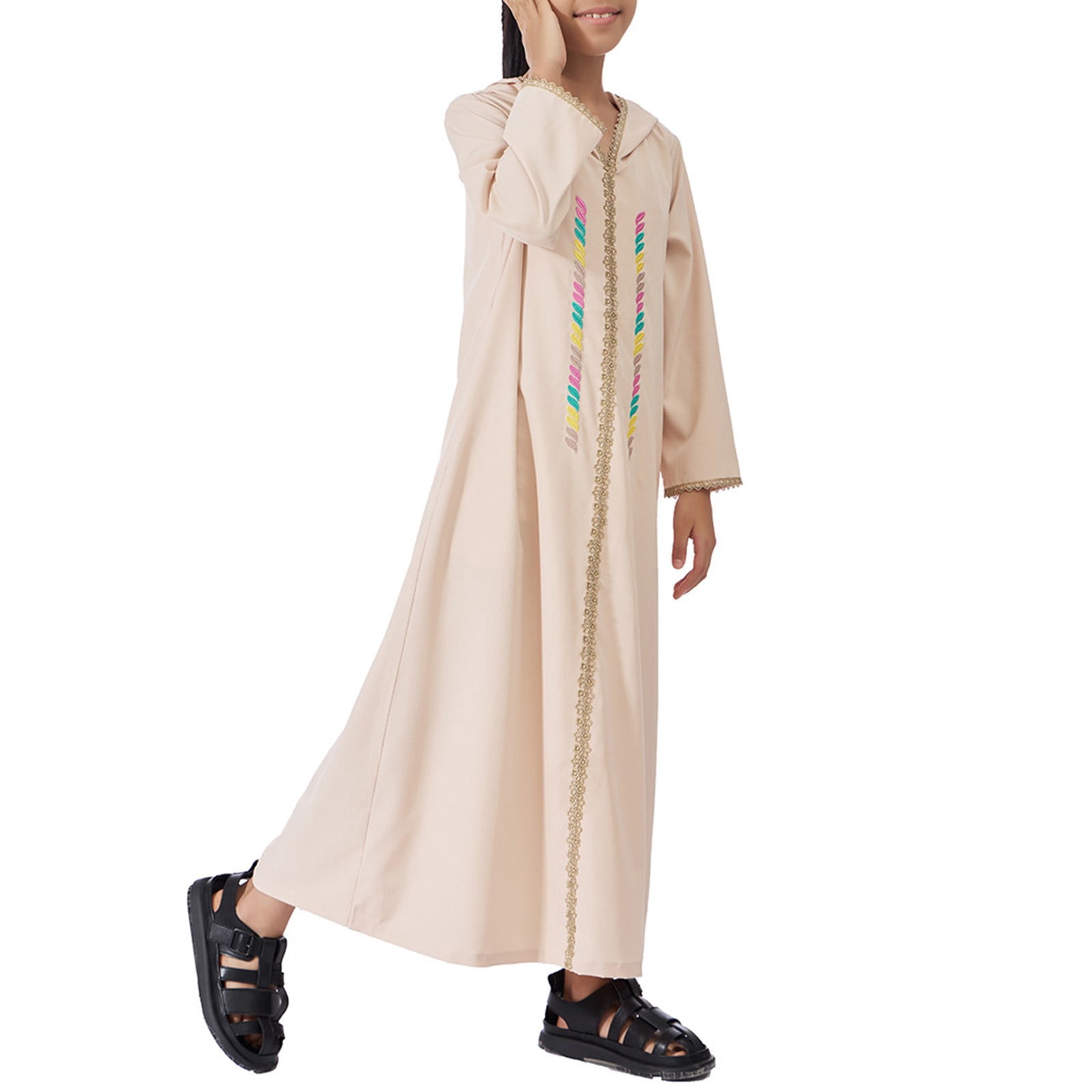 Ramadan Robe EnJoCho Girls Ramadan Robe Girls Abaya Dress with Hijab Kids Long ...