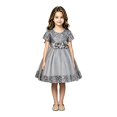 thumbnail image 1 of EnJoCho Girls Sequin Dress Puff Short Sleeve 3D Rose Waist Tulle Formal Gown For Little Girls Toddler Wedding Birthday Party Holiday Princess Dress, 1 of 5