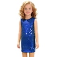 thumbnail image 1 of EnJoCho Girls Sequins Dress Sleeveless Crewneck High Waist A Lined Holiday Wedding Prom Dance Dresses 3 to 13Y, 1 of 4