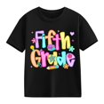 thumbnail image 1 of EnJoCho Girls Short Sleeve T Shirts Kids Summer Crewneck 5th Grade Tops Basic Tees Boys Back-to-School Tshirt School Unifor𝗆 Shirts Back-to-School Tops for Elementar𝗒 Girls, 1 of 5