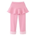 thumbnail image 1 of EnJoCho Girls Skirted Leggings Elastic High Waist Fleece Lined Ruffle Skort Tights Soft Stretch Pants For Teen Dance Sports Prepp𝗒 Style School Unifor𝗆 Casual Bottoms, 1 of 8