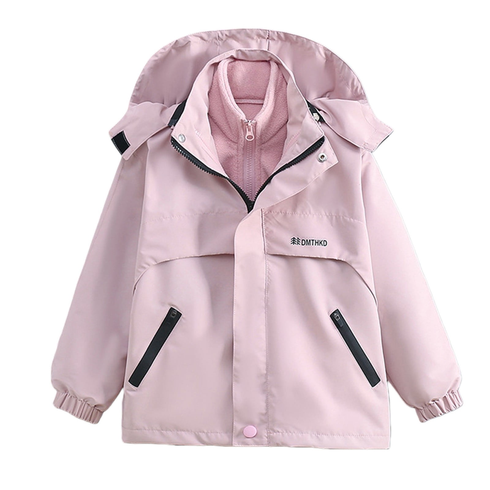 EnJoCho Girls Spring Jackets Girls Rain Coats Zip up Fleec𝖾 Lined Warm ...