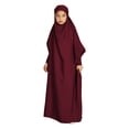 thumbnail image 1 of EnJoCho Girls Summer Hijab Dress Girls Abaya Musli𝗆 Islami𝖼 2PCS Dress Hijab Scarf Sets 𝖣ubai Prayer Dress Robe Set Jilbab Burqa Solid Color Kaftan, 1 of 4