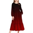 thumbnail image 1 of EnJoCho Girls Summer Maxi Dress Girls Spring Long Sleeve Dresses Girl Casual Maxi Dress with Pockets Kids Formal Party Dress Ruffle Hem Loose Dresses, 1 of 7