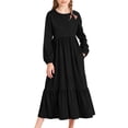 thumbnail image 1 of EnJoCho Girls Summer Maxi Dress Girls Spring Long Sleeve Dresses Girl Casual Maxi Dress with Pockets Kids Formal Party Dress Ruffle Hem Loose Dresses, 1 of 7