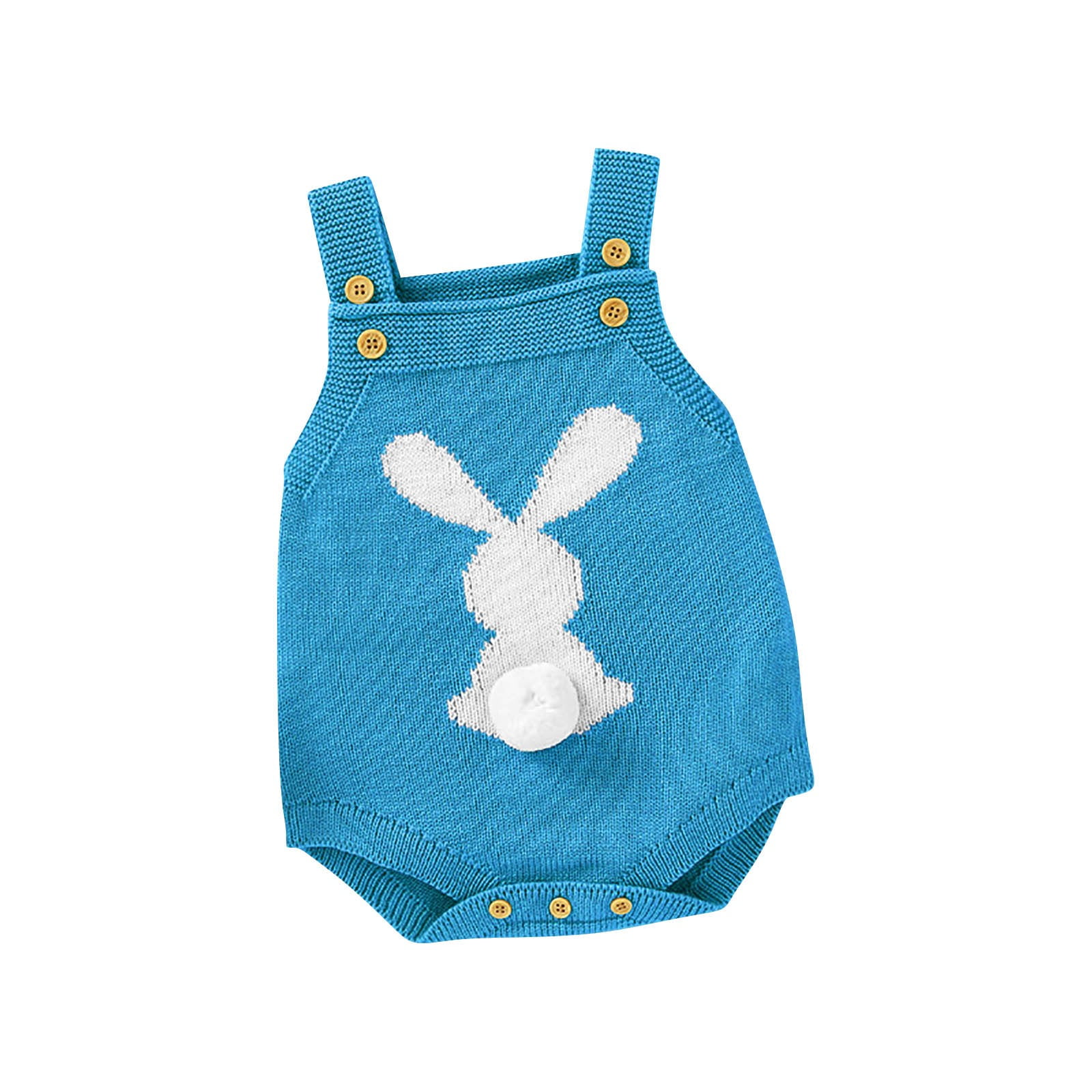 EnJoCho Girls Summer Rabbit Print Romper Girls Easter Rabbit Coverall ...