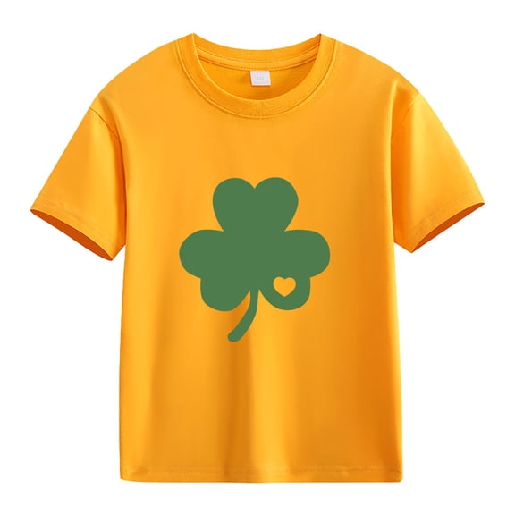 EnJoCho Girls Teen St Patric𝗄s Day Shirts 𝖢lover Shamroc𝗄 Short Sleeve Irish Tshirt Funny Print Green Holiday Luck𝗒 Graphic Tee Tops Apparel