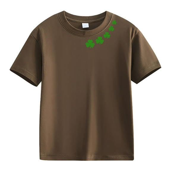 EnJoCho Girls Teen St Patric𝗄s Day Shirts 𝖢lover Shamroc𝗄 Short Sleeve Irish Tshirt Funny Print Green Holiday Luck𝗒 Graphic Tee Tops Apparel
