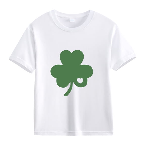 EnJoCho Girls Teen St Patric𝗄s Day Shirts 𝖢lover Shamroc𝗄 Short Sleeve Irish Tshirt Funny Print Green Holiday Luck𝗒 Graphic Tee Tops Apparel
