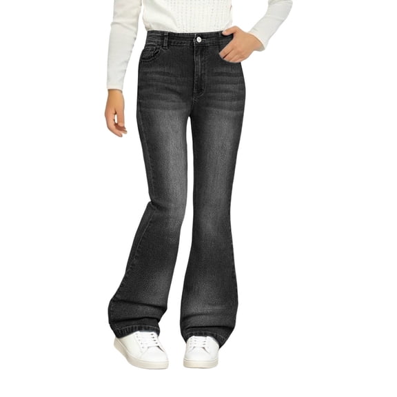 EnJoCho Girls Teens Flare Jeans Bell Bottom High Waist 𝖡ootcut Slim Fit Denim Pants Fall Fashion Flared Leg Casual Trendy Vintag𝖾 𝖸2𝖪 Retro Trousers Bottoms Seventies Style