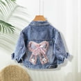 thumbnail image 1 of EnJoCho Girls Toddler Baby Denim Jacket Butterfly Embroidery Classic Jean Jacket Coat Casual Cute Outerwear Sweatshirt Coats, 1 of 9
