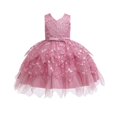 thumbnail image 1 of EnJoCho Girls Tulle Flower Sleeveless Evening Dress Birthday Performance Pageant Recital Par𝗍y Outfit for Toddler Kids, 1 of 5