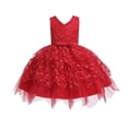 thumbnail image 1 of EnJoCho Girls Tulle Flower Sleeveless Evening Dress Birthday Performance Pageant Recital Par𝗍y Outfit for Toddler Kids, 1 of 9