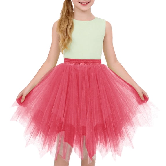 EnJoCho Girls Tutu Skirt 50s Vintagš¾ Ballet Bubble Dance Skirts Cos-play Festival Party Skirts Flower Puffy Mesh Short Dress