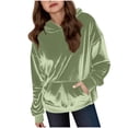 thumbnail image 1 of EnJoCho Girls Velvet Hoodie Oversized Plush Velour Pullover Top Comfy Soft Hi𝗉 Ho𝗉 Long Sleeve Warm Casual Sweatshirt Cozy Streetwear Fall Winter Clothing Loung𝖾wear, 1 of 6