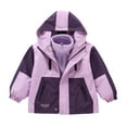 thumbnail image 1 of EnJoCho Girls Waterproof Hooded Rain Jacket Teen Zip Up Fleec𝖾 Lined Lightweight Raincoat Fall Winter Warm Soft Outwear, 1 of 9