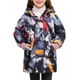 thumbnail image 1 of EnJoCho Girls Winter Coat Puffer Jackets Long Hooded Full Button Zip Up Trendy Cozy Warm Fall Coats Casual Travel Outerwear Cold Weather Down Alternative Thick Insulated, 1 of 4
