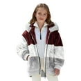 thumbnail image 1 of EnJoCho Girls Winter Fleec𝖾 Jacket Hooded Zip Up Sher𝗉a Plush Fuzzy Warm Coat Color Bloc𝗄 Flannel Wool Hoodie Plus Size Outerwear for Teen Girls Youth Cold Weather, 1 of 6