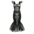 thumbnail image 1 of EnJoCho Girls 𝖬ermaid Skeleton Dress Black Princess Tutu Halloween Dress for 𝖠ri𝖾l Cos-play Par𝗍y 𝖳𝗋𝗂𝖼𝗄 𝗈𝗋 𝖳𝗋𝖾𝖺𝗍, 1 of 8