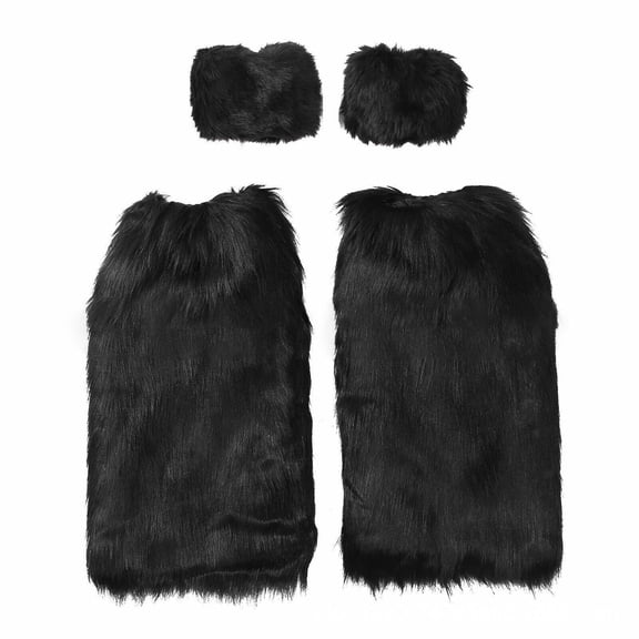 EnJoCho Hair Boot Cover Imitation Socks Shoe Cover Wrist Leg Cover Long Foot Cover Women Leg Warm And Slim