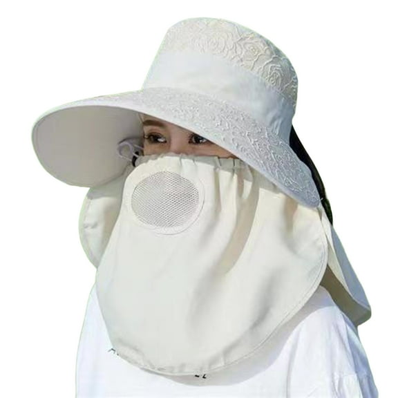 EnJoCho Hair Scarf for Women Summer Sun Hat Adjustable Summer Anti Outdoor Riding Large Hat Sun Visor Protective Hat Sun Pro-tection