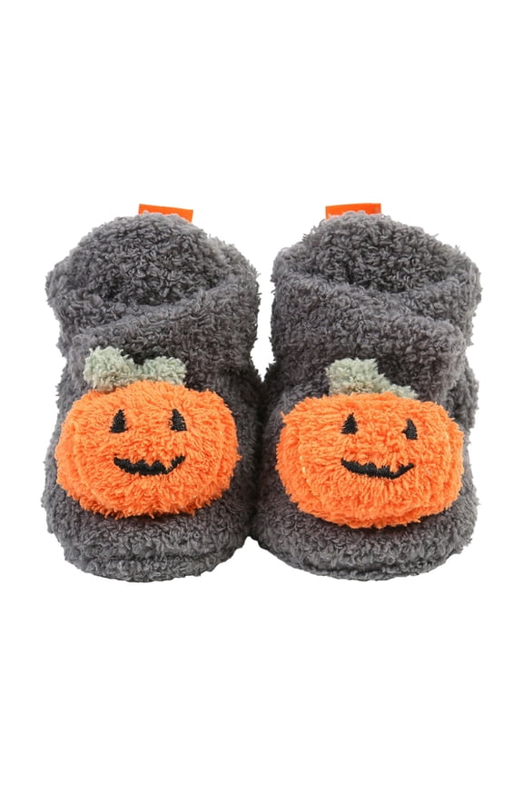Halloween Booties Soft Baby Pumpkin Santa Winter Warm Slippers Snow Boots Crib Shoes Halloween Party Role Play Outfits Winter Fall Clothes for Kids Baby Boys Girls