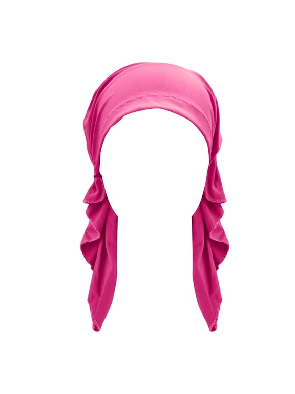 Head Scarf Stretchy Head Wrap Women Beanie Pre Tied Turban Cap Headbands Head Coverings for Women, Head Wraps for Women, Black Hair Cover, Elastic Pre Tied Head Scarf for Women