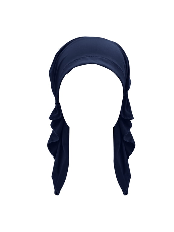 Cancer Head Hat Cap Ethnic Pre Tied Braid Hair Cover Wrap Turban Hat Stretchy Soft Beanie Cap Headwear for Girls