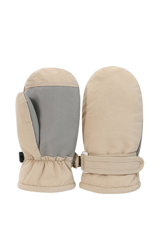 Kids' Adjustable Wrist Snow Mittens Snowman Building Gloves For Children Boys' And Girls' Waterproof Snow Gloves Children Toddlers Boys Girls Solid Color Comfort Mittens Winter Gloves