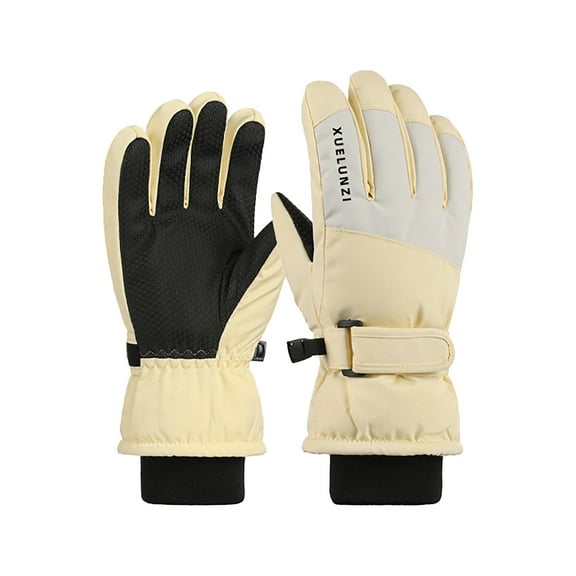 EnJoCho Kids' Adjustable Wrist Snow Windproof Winter Gloves For Kids Mittens Kids Winter Gloves Ski Snow Gloves For Cold Weather Outdoor Sports Snowboard For 6 12 Years Old Boys&Girls