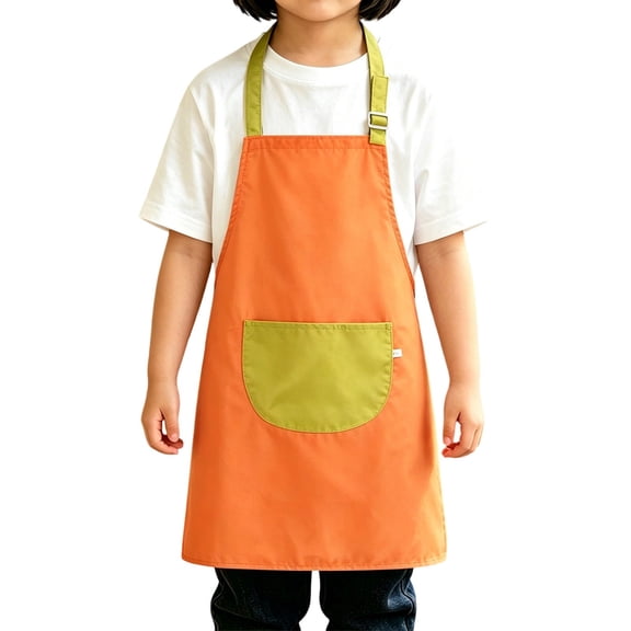 EnJoCho Kids Art Aprons for Painting,Adjustable Waterproof Gardening Art Apron with Pockets,Cute Boys Girls Paint Apron with Pockets for Kids Painting
