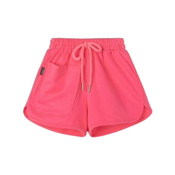 EnJoCho Kids Baby Girls Short Leggings Toddler Girls Solid Color Shorts Drawstring Cotton Sports Shorts with Pockets Summer Outdoor Play Clothes